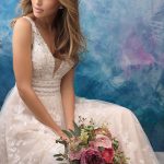 9561 Allure Bridals Subtle floral