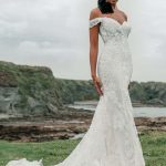 Allure Bridals 9704 Slim-Fitting Wedding Dress Off-Shoulder
