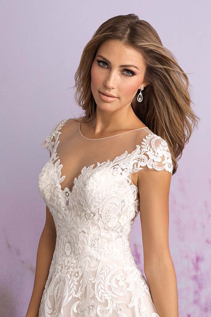 3117 Allure Romance Cap Sleeves Wedding Dress