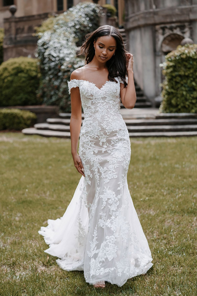 Floral Lace A-Line Wedding Gown | Sophia Tolli
