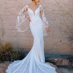 F231 Wilderly Bridal sheer butterfly back Wedding Dress