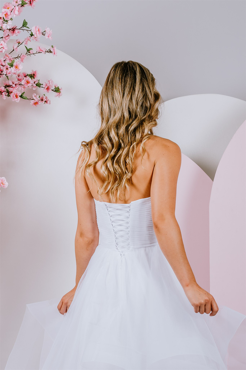 All frills and ruffles debutante gown