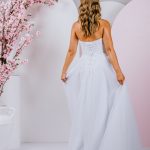 classic lace-up back debutante gown