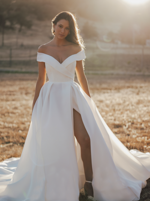 Off shoulder Wedding Dress