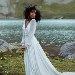 Statement sleeves Wedding Dress