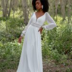 statement sleeves Wedding Dress