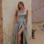 light satin bridesmiad dres